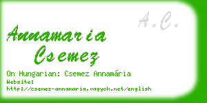 annamaria csemez business card