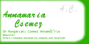 annamaria csemez business card